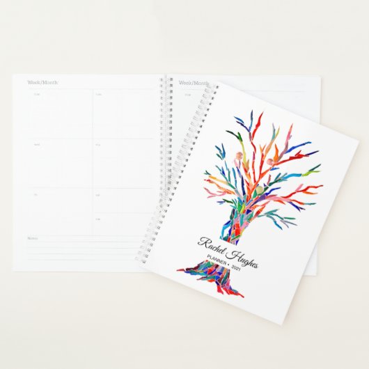 Arbre coloré personnalisé (Devant avec enveloppe)