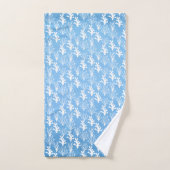 Arbre coraux blancs sur arrière - plan bleu (Serviette à main)