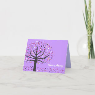 Arbre d'Abstact de carte de remerciements de bat