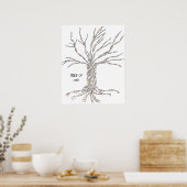 ARBRE D'ADN ou arbre de vie POSTER BLEU (Cuisine)