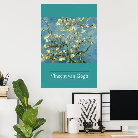 Arbre d'amande en fleurs par van Gogh Poster Impri (Bureau à domicile)
