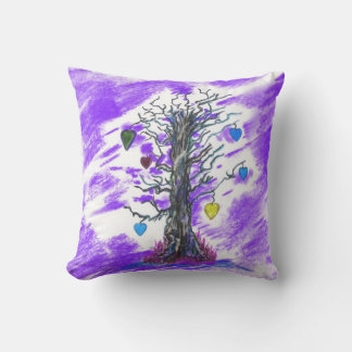 Arbre d'amour Coussin pourpre