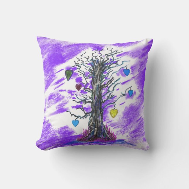 Arbre d'amour Coussin pourpre (Recto)