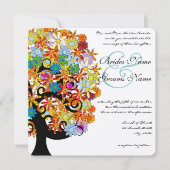Arbre d'amour romantique Invitation de mariage (Devant)