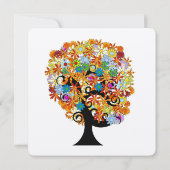 Arbre d'amour romantique Invitation de mariage (Dos)