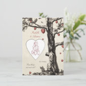 Arbre d'amour vintage - ajoutez votre invitation (Debout devant)
