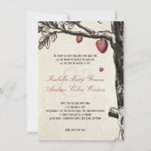 Arbre d'amour vintage - ajoutez votre invitation (Dos)