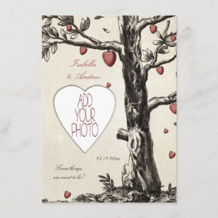 Arbre d'amour vintage - ajoutez votre invitation