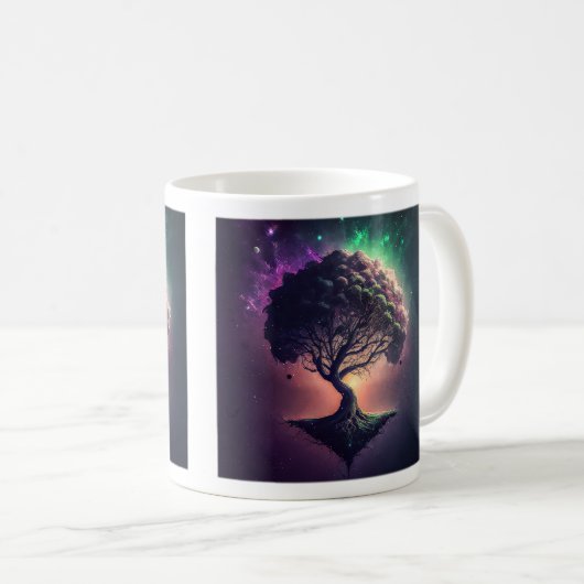 Arbre dans la Mug classique de l'espace, 11 oz (Devant droit)