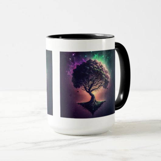 Arbre dans la Mug Combo Space, 15 oz (Devant droit)