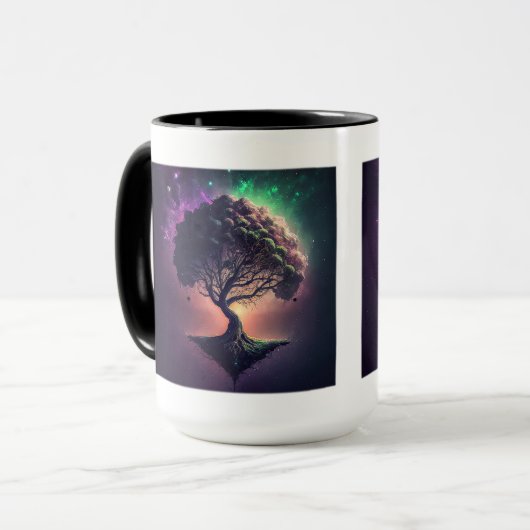 Arbre dans la Mug Combo Space, 15 oz (Devant gauche)