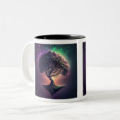 Arbre dans la Mug spatiale à deux tons, 11 oz (Devant gauche)