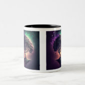 Arbre dans la Mug spatiale à deux tons, 11 oz (Centre)