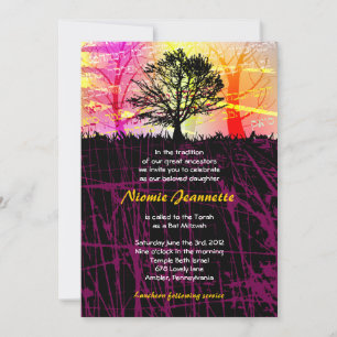 Arbre dans le Bar Woods Invitation Mitzvah