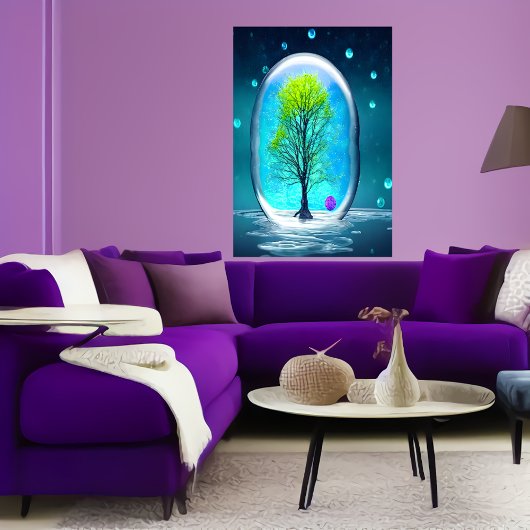 Arbre dans une bulle | AI Art Poster