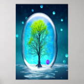 Arbre dans une bulle | AI Art Poster (Devant)