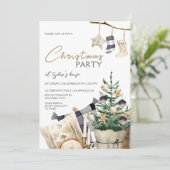 Arbre d'aquarelle Hygge | Invitation à la fête de (Debout devant)