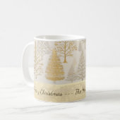 Arbre d'argent or Pine Arbre de Noël Mug (Devant gauche)