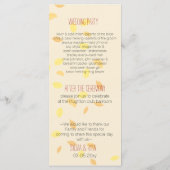 arbre d'automne, programme de mariage feuille marr (Dos)