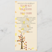 arbre d'automne, programme de mariage feuille marr (Devant)