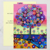 ARBRE de bat mitzvah de barre des invitations de (Devant / Derrière)