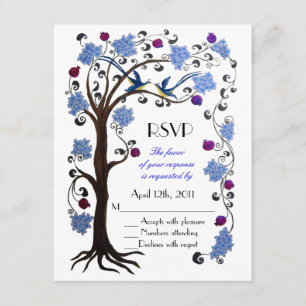 Arbre de bleu/de blanc de la vie RSVP