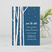 Arbre de bouleau et neige Save the Date (Debout devant)