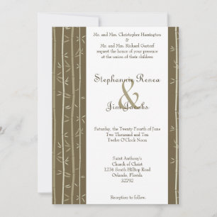Arbre de branches en bambou 5x7 Faire-part de mari