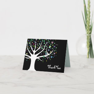 Arbre de carte de remerciements plié par bat