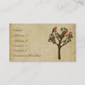 Arbre de carte de visite/d'étiquettes de hiboux (Devant)