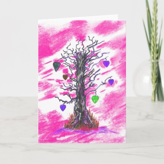 Arbre de carte de voeux de rose d'amour (Devant)