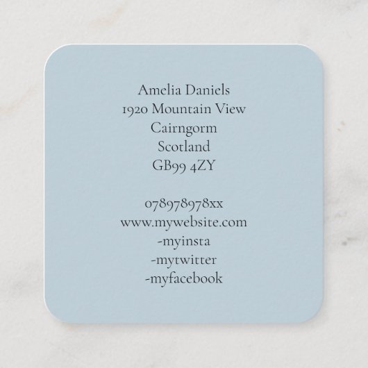 Arbre de chêne sur Carte de visite d'illustration  (Dos)