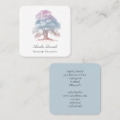 Arbre de chêne sur Carte de visite d'illustration  (Devant / Derrière)