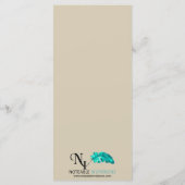 Arbre de chêne sur le menu Mariage Burlap (Dos)