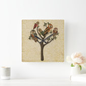 Arbre de Chouettes Horloge murale (Maison)