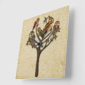 Arbre de Chouettes Horloge murale (Angle)