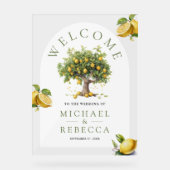 Arbre de citron Arche de mariage Bienvenue (Recto)