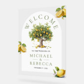 Arbre de citron Arche de mariage Bienvenue (Angle)