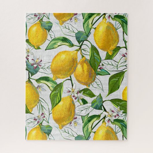 Arbre de citron soleil - Blanc - Puzzle (Vertical)