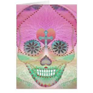 Arbre de coeur d'arc-en-ciel de crâne de sucre du