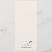 Arbre de coeur rouge sur le menu Mariage ivoire (Dos)