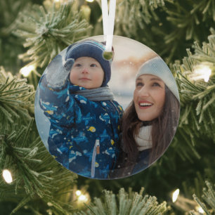 Arbre de décoration familiale mère et fils saisonn