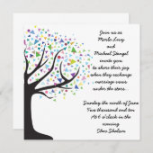 Arbre de faire-part de mariage (Devant / Derrière)