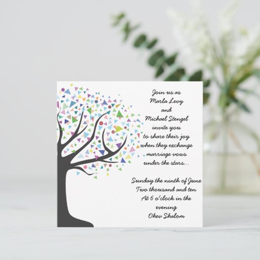 Arbre de faire-part de mariage (Debout devant)