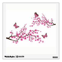Arbre de fleurs de cerisier avec des décalques de