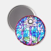 Arbre de la vie Aimant en verre tendu (Recto/Verso)