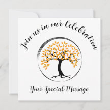 Arbre de la vie Invitation de la partie de fin de 