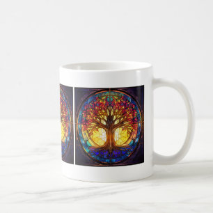 Arbre de la vie Tissu de verre Café Mug