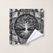 Arbre de la vie - Yggdrasil - marbre et or (Gant de toilette)