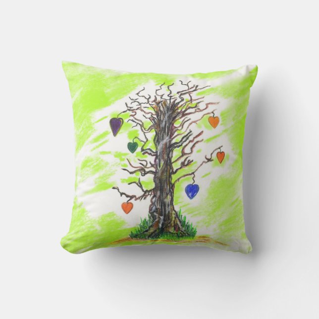 Arbre de l'amour Coussin de chaux (Recto)
